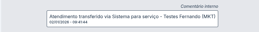 Histórico Transferência Automática de Atendimentos na Pausa