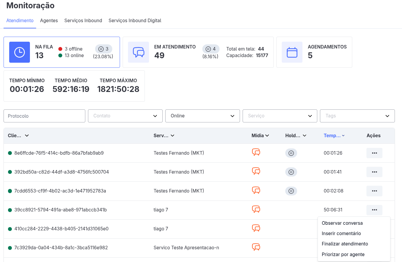 :class=sombracaixa Atendimentos na Fila