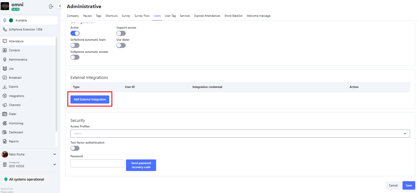 Configurar integração 1