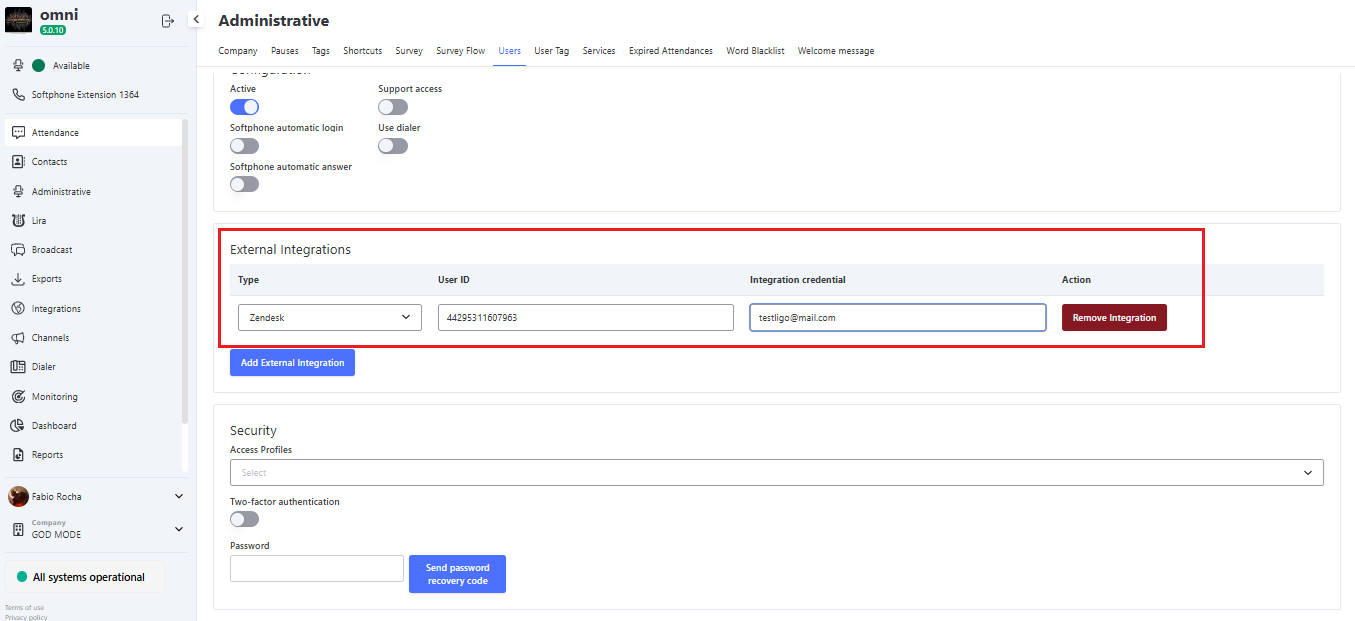 Configurar integração 2