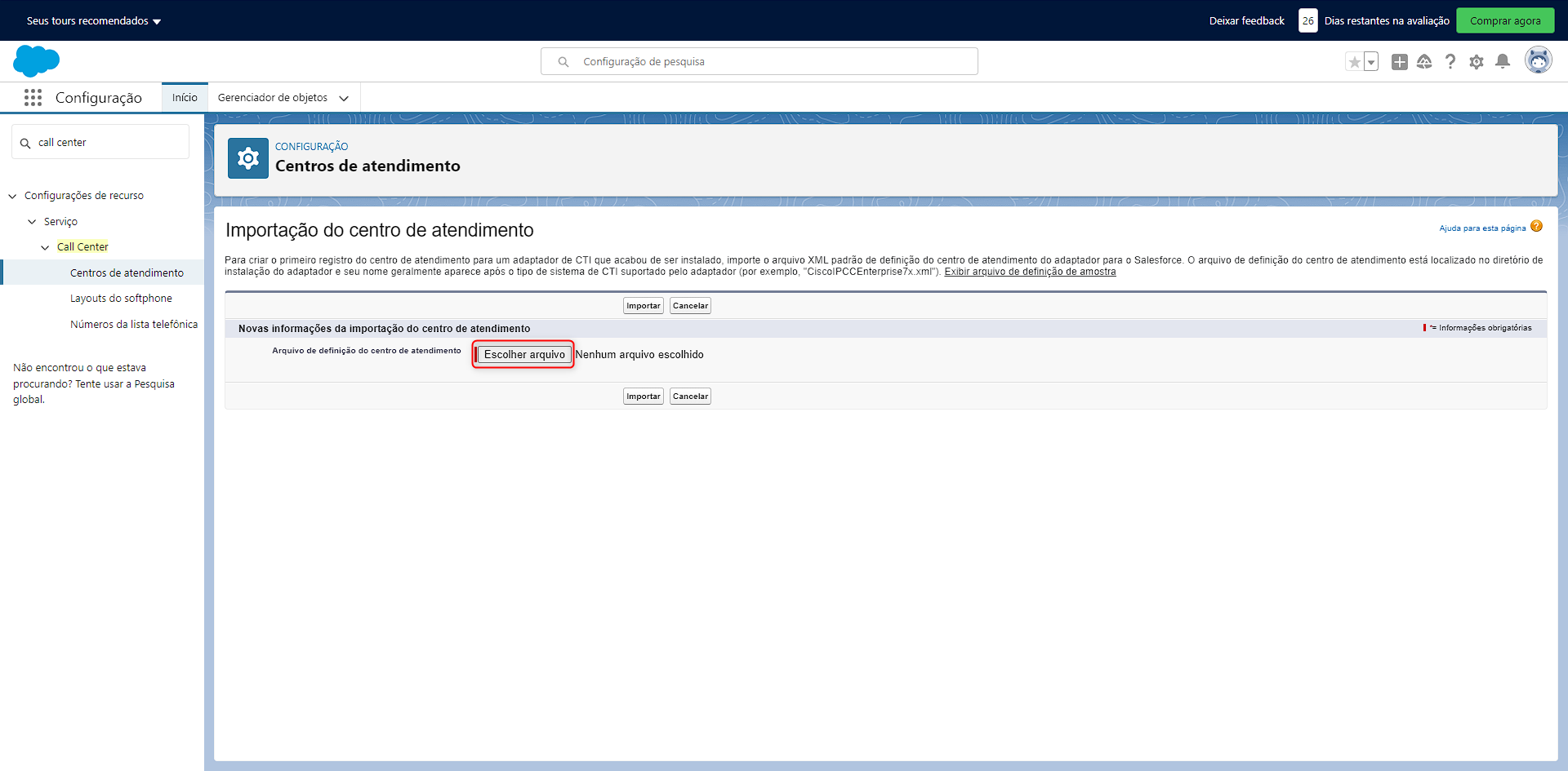 :class=sombracaixa Importar XML parte 4