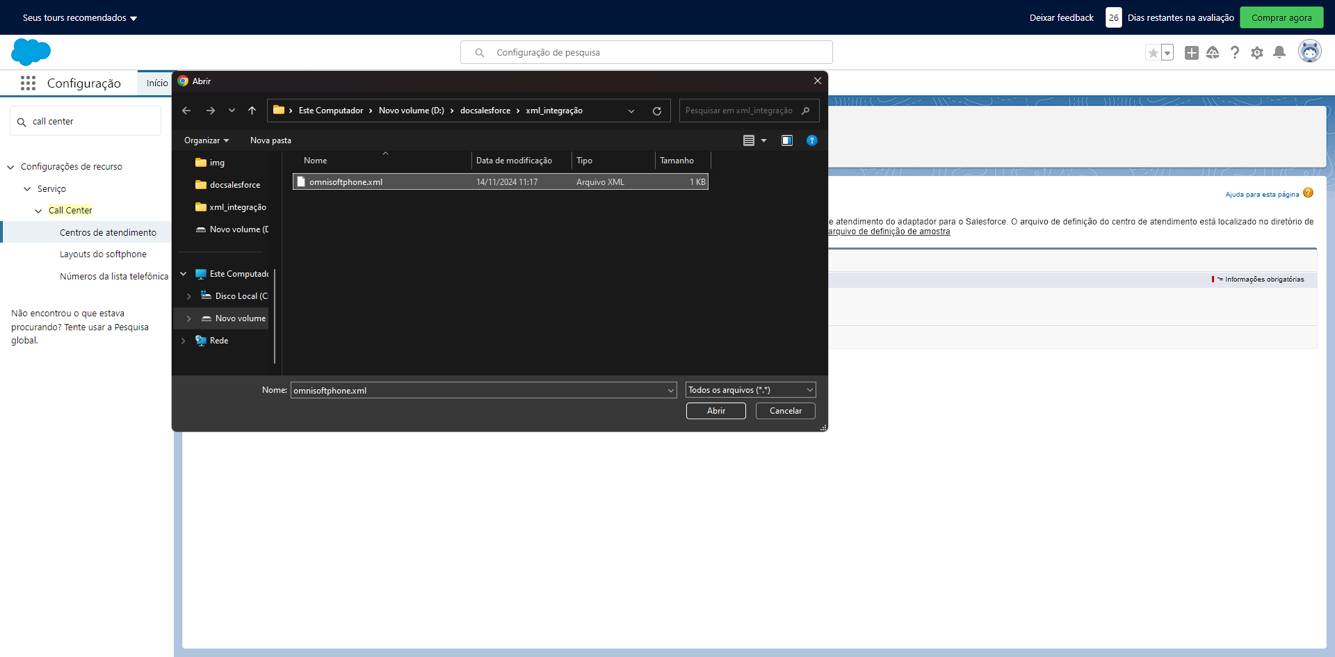 :class=sombracaixa Importar XML parte 5