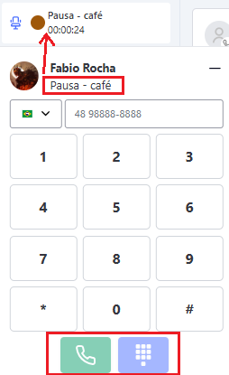:class=sombracaixa Visualização Bloqueio Softhone com Agente em Pausa