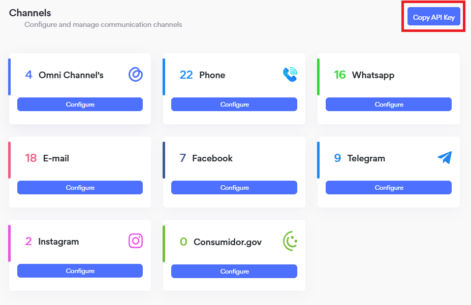 :class=sombracaixa Botão para gerar API KEY
