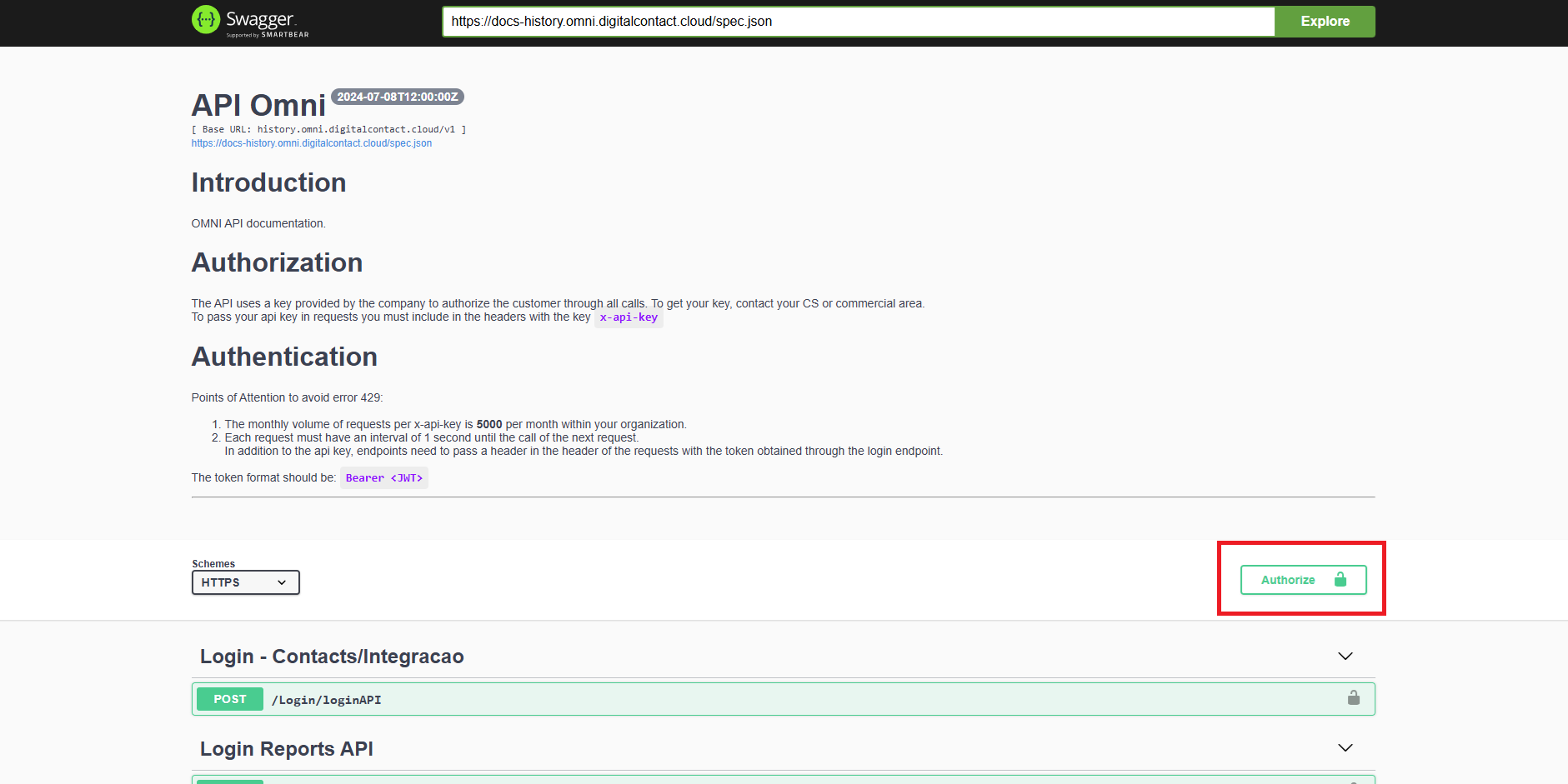 Colar x_api_key 1