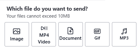 :class=sombracaixa Opções de envio de anexos com o envio de GIFs Permitidos
