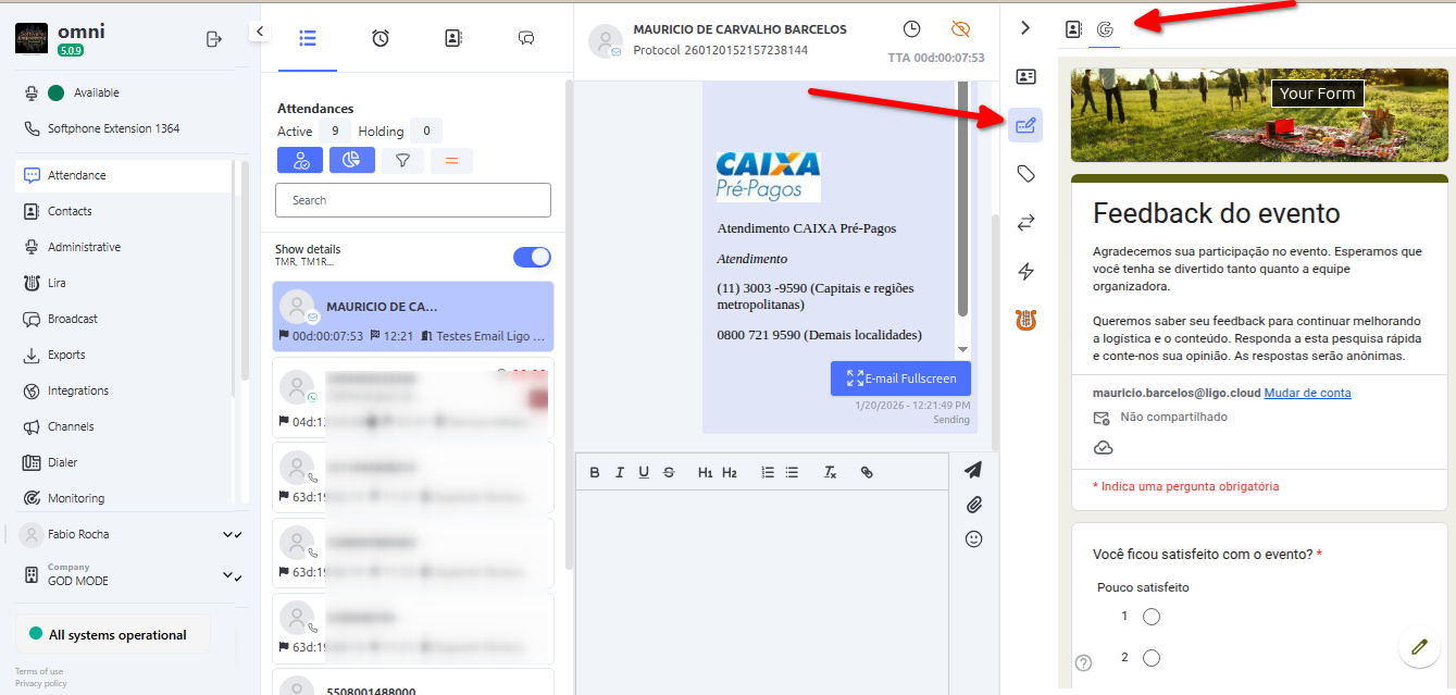 Exemplo de como fica em tela